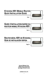 Kyocera KR1 Guide D'installation Rapide