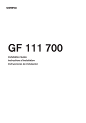 Gaggenau GF 111 700 Instructions D'installation