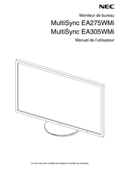 NEC MultiSync EA305WMi Manuel De L'utilisateur