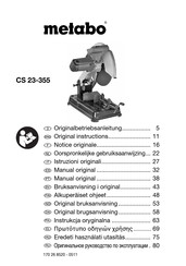 Metabo CS 23-355 Notice Originale