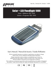 Wagan Tech Solar + LED Floodlight 1000 Guide D'utilisation