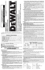 DeWalt DW130V Guide D'utilisation