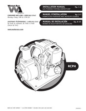 Water Ace RCPH Manuel D'installation