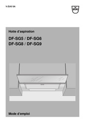 V-ZUG DF-SG9 Mode D'emploi