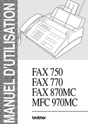 Brother FAX 750 Manuel D'utilisation