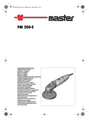 Wurth Master PM 200-E Notice Originale