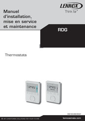 Lennox RDG160 Manuel D'installation, Mise En Service Et Maintenance