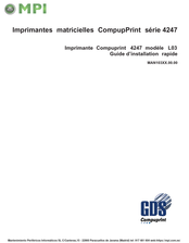 MPI GDS CompupPrint 4247 L03 Guide D'installation Rapide