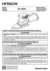 Hitachi SV 12SH Instructions De Sécurité Et Mode D'emploi