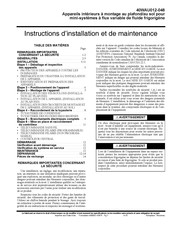 Carrier 40WAU012-048 Instructions D'installation Et De Maintenance