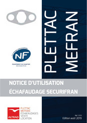 Altrad Plettac Mefran Securifran Notice D'utilisation
