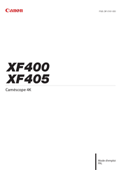 Canon XF404 Mode D'emploi