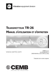 CEMB TR-26 Manuel D'utilisation Et D'entretien