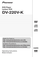 Pioneer DV-220V-K Mode D'emploi