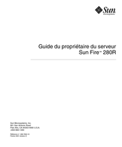 Sun Microsystems Sun Fire 280R Guide Du Propriétaire