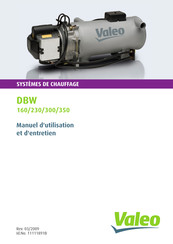 Valeo DBW 160 Manuel D'utilisation Et D'entretien