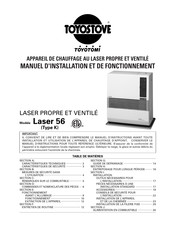 Toyostove Laser 56 Manuel D'installation Et De Fonctionnement