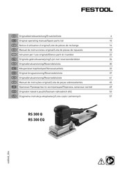 Festool RS 300 EQ Notice D'utilisation D'origine