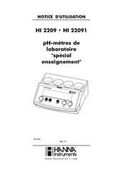 Hanna Instruments HI 2209 Notice D'utilisation