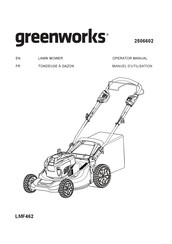GreenWorks 2506602 Manuel D'utilisation