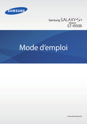 Samsung Galaxy S4 Advance GT-I9506 Mode D'emploi