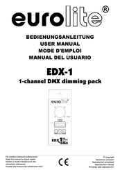 EuroLite EDX-1 Mode D'emploi