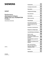 Siemens SIPART PS2 6DR56 Série Instructions De Service