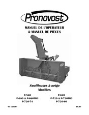 pronovost P-680 Manuel De L'opérateur