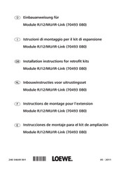 Loewe RJ12/MU/IR-Link Instructions De Montage