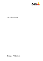 Axis Communications Object Analytics Manuel D'utilisation