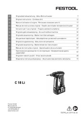 Festool C 18 Li Notice D'utilisation D'origine