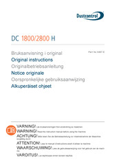Dustcontrol DC 2800 H Notice Originale