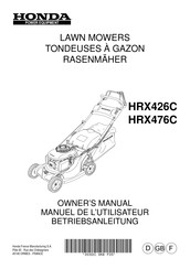 Honda HRX476C Série Manuel De L'utilisateur