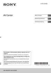 Sony AV Center XAV-W651BT Mode D'emploi
