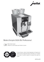 Jura GIGA X9c Professional Mode D'emploi