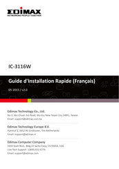 Edimax IC-3116W Guide D'utilisation Rapide