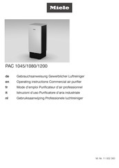 Miele PAC 1080 Mode D'emploi