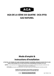 AGA SIX-QUATRE - DC6 Série Mode D'emploi & Instructions D'installation