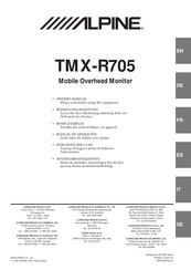 Alpine TMX-R705 Mode D'emploi