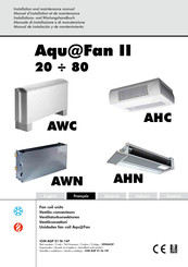 Airwell Aqu@Fan II AWN Manuel D'installation Et De Maintenance
