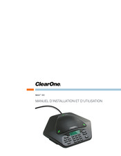 ClearOne MAX EX Manuel D'installation Et D'utilisation