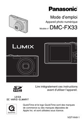 Panasonic Lumix DMC-FX33 Mode D'emploi