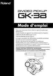 Roland GK-3B Mode D'emploi