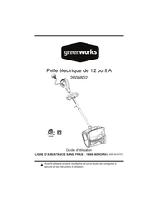 GreenWorks 2600802 Guide D'utilisation