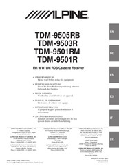 Alpine TDM-9505RB Mode D'emploi