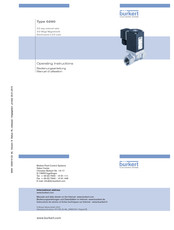 Burkert 0290 Manuel D'utilisation