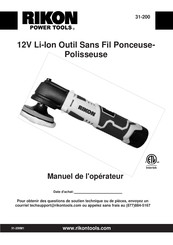 Rikon Power Tools 31-200 Manuel De L'opérateur