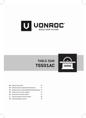 VONROC TS501AC Traduction De La Notice Originale