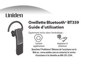 Uniden BT359 Guide D'utilisation