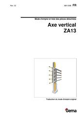 Gema ZA13 Mode D'emploi Et Liste Des Pièces Détachées
